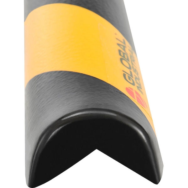 Global Industrial 90-Degree Rounded Corner Bumper Guard, Type A, Black/Yellow, 39-3/8L 670669 - main